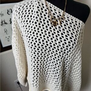 Torrid‎ Off-the-Shoulder Cream Sweater